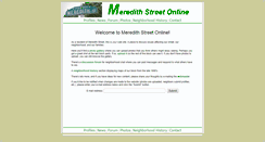 Desktop Screenshot of meredithstreet.com